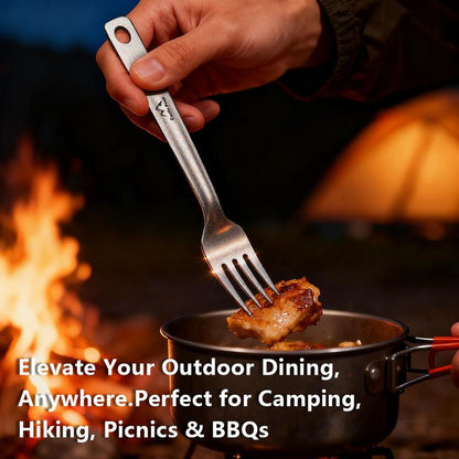 4 in 1 Titanium Camping Cutlery